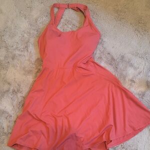HALARA Coral Backless Dress